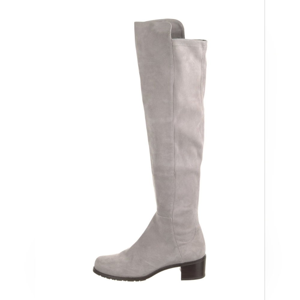 Gorgeous light grey Stuart Weitzman OTK boots, 8.5